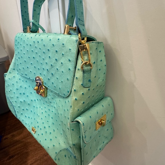 Elaine Turner Turquoise Satchel Bag - Picture 2 of 6